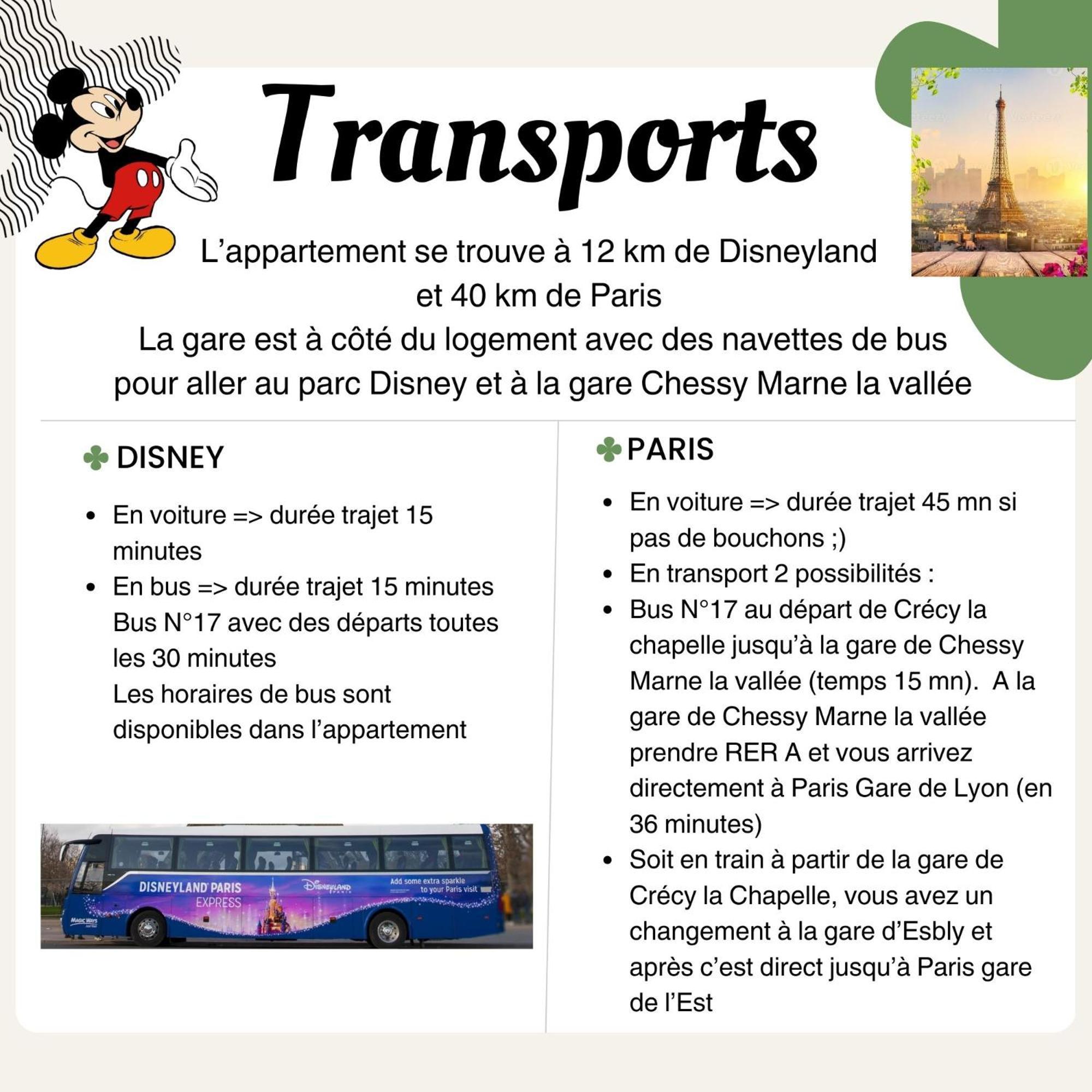 Appartement Studio O Fil De L'O A 12 Kilometres De Disneyland Paris Crecy-la-Chapelle Dış mekan fotoğraf